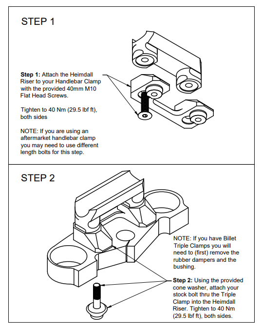 Handlebar Risers w/ Offset